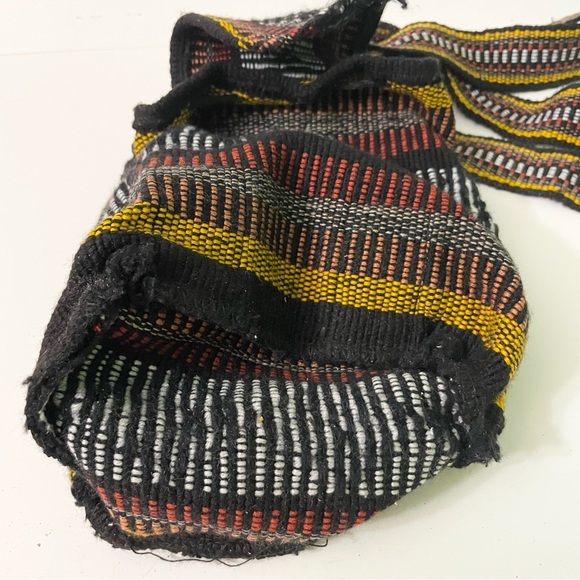 Pinzon Woven Drawstring Boho Hippie Bag Rasta Back Pack - Picture 11 of 16